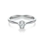 Pierścionek z białego złota z diamentem